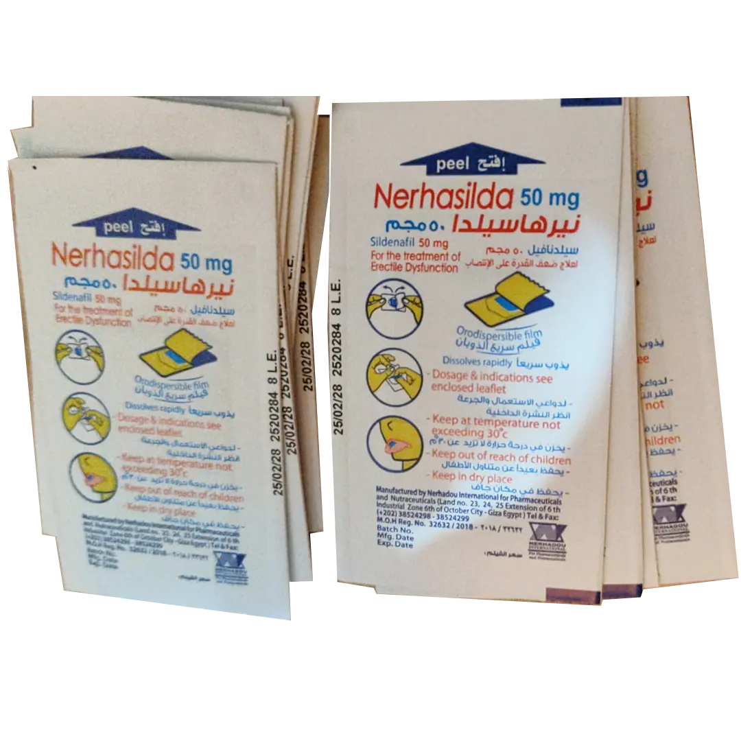 Nerhasilda 50mg Oral– Sildenafil 50mg 1 pack 16 Oral Strips